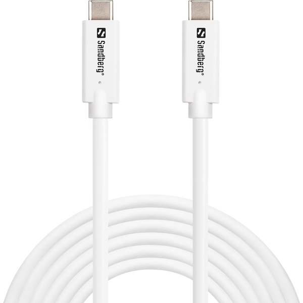 Sandberg 136-75 USB-kabel USB 3.2 Gen 2 (3.1 Gen 2) 3 m USB C Hvid