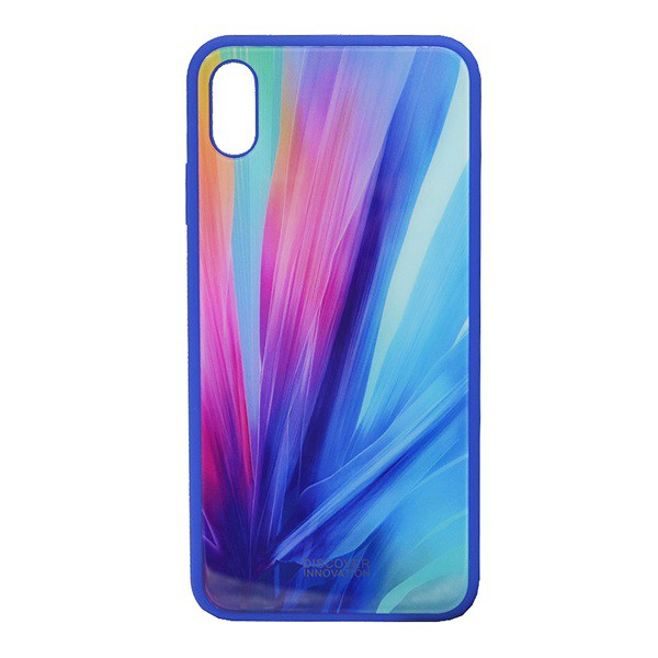 NILLKIN TEMPERED PLAID telefonvédő szilikon keret (BUMPER, edzett üveg hátlap, csíkos) SZÍNES [Apple iPhone XS Max 6.5]