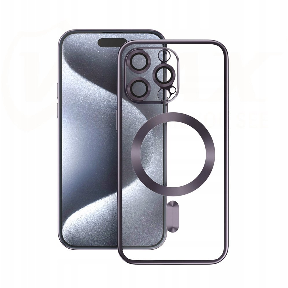 VMax Electroplating Mag TPU Magsafe-Kompatibilis Tok iPhone 12 - Lila (GSM176979)