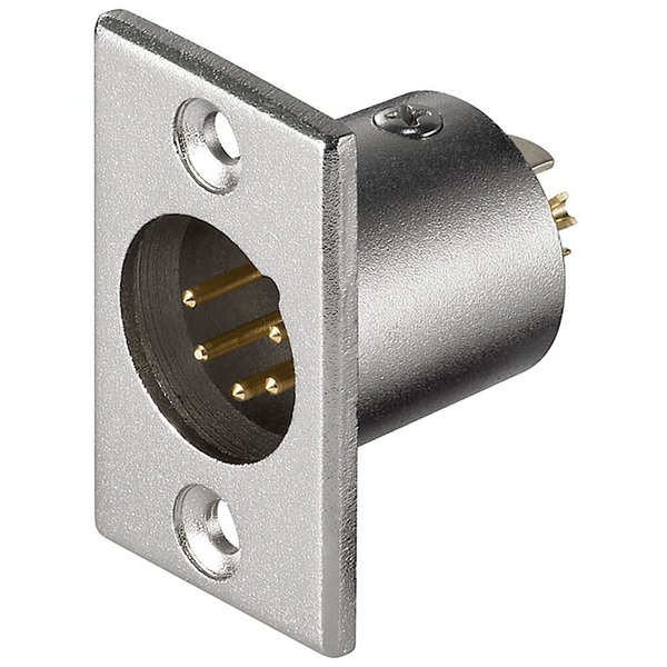 goobay 11966 Mikrofon XLR apa Beépíthető csatlakozó 5Pin - Fekete