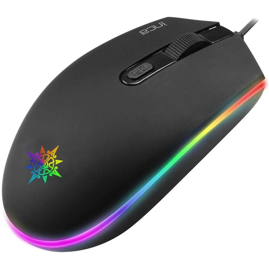 INCA IMG-GT13 Gaming Egér 1200 DPI RGB Fekete (IMG-GT13)