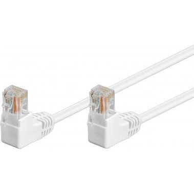  Goobay CAT 5eKabel łączący 1x 90 pod kątem,U/UTP, Biały - Długość kabla 0.5 m