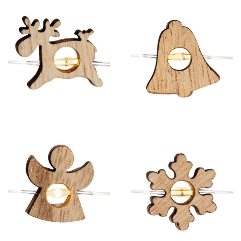 Somogyi ML 23/WW Mikro LED-es fényfüzér 4-féle figura Meleg fehér (ML 23/WW)