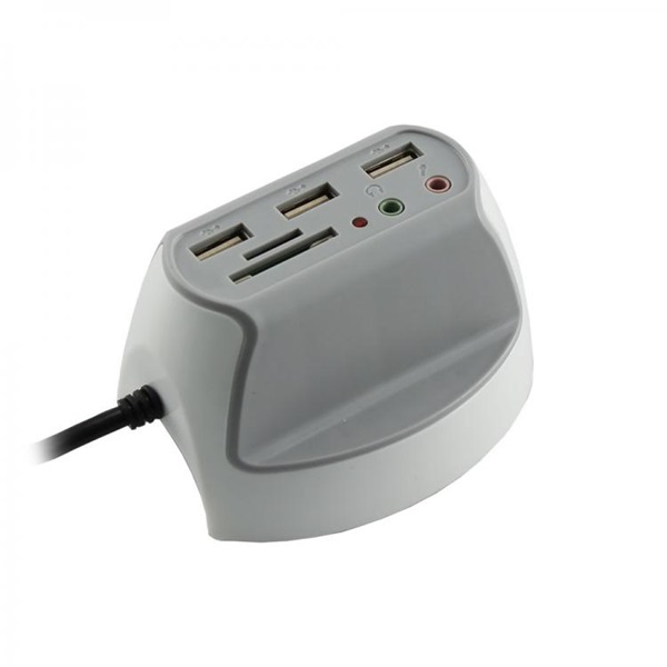Sbox DH-1 3xUSB2.0 + 2x3,5mm + SD olvasó asztali elosztó (DH-1)