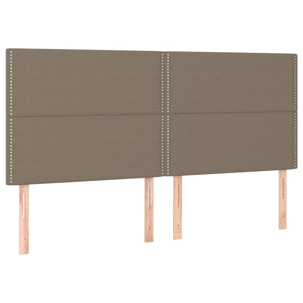 4 db tópszínű szövet fejtámla 100x5x78/88 cm (3116218)
