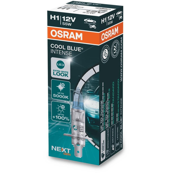 Халогенна крушка за автомобил Osram Cool Blue Intense NEXT GENERATION H1 , 64150CBN, 55W, 12V, P14.5S