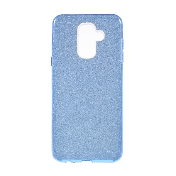 Szilikon telefonvédő (műanyag belső, kivehető csillámporos papír réteg) KÉK [Samsung Galaxy A6+ (2018) SM-A605F] (5996457787821)