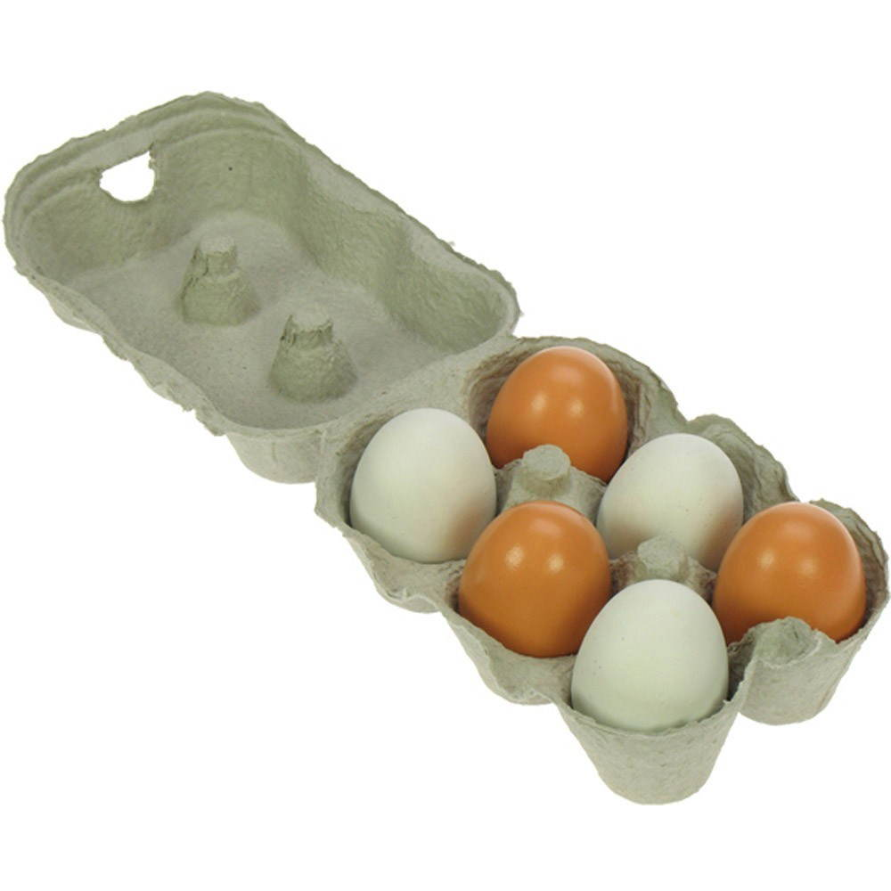 Fából készült ételek - Fából készült tojások dobozban (691621087114)