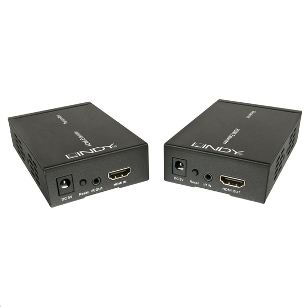 Lindy 38126 extension audio/video Émetteur et récepteur AV Noir