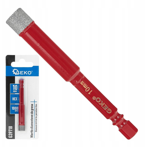 Wiertło diamentowe do gresu 10mm HEX (250)