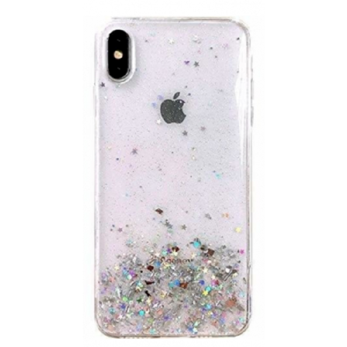 Fusion Glue Glitter Apple iPhone 12 Pro Max Szilikon Tok - Átlátszó (FSN-GG-IPH-12PM-TR)