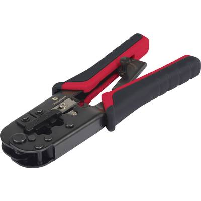 TOOLCRAFT Krimpelő- és csupaszoló fogó, Western csatlakozódugó RJ11/RJ12/RJ45, (TO-6850977) (TO-6850977)