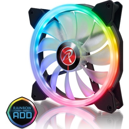 RAIJINTEK IRIS 14 Rainbow RGB PWM 14cm 2db-os + Vezérlő (0R400049)