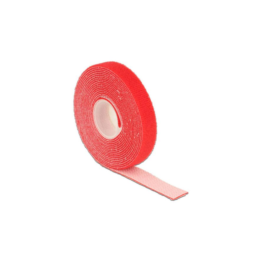 Delock 18718 tépőzáras kábelkötegelő 3m piros (18718)