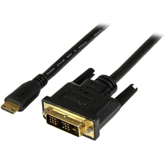 StarTech.com HDCDVIMM1M video kabel adapter Mini-HDMI Zwart