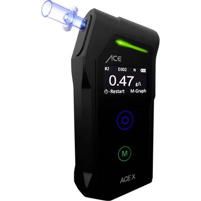 ACE X Alkoholteszter Fekete 0.0 - 5 ‰ Kijelzővel (107069)