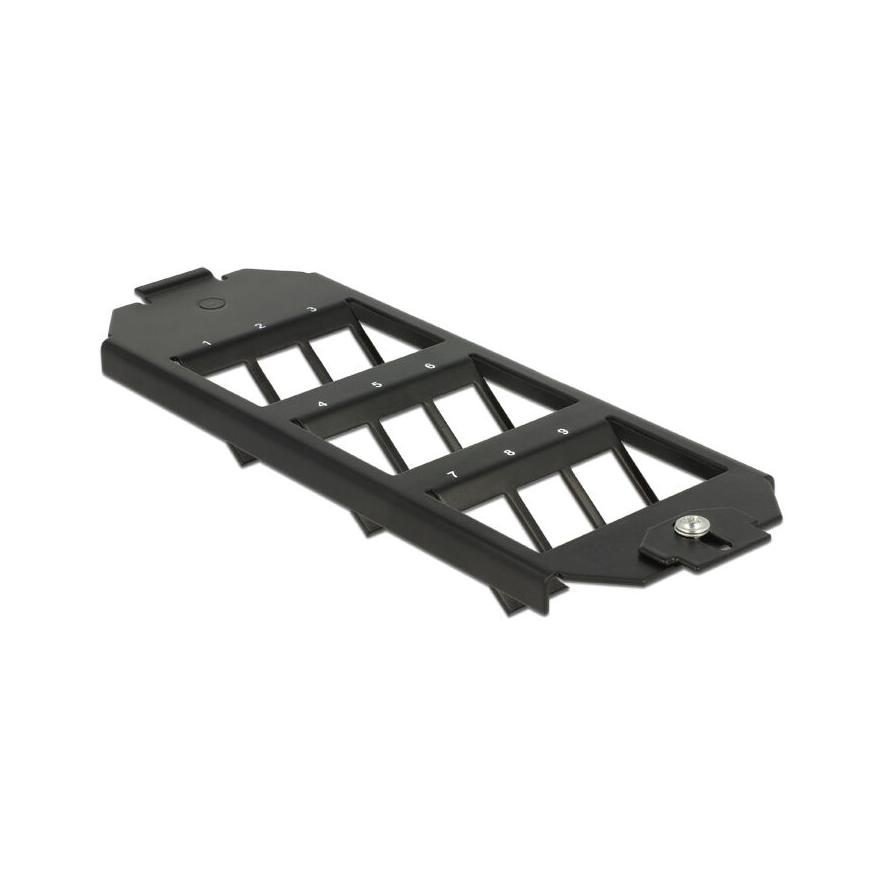 Delock 9 portos keystone szerelőpanel padlódobozhoz fekete (86281)