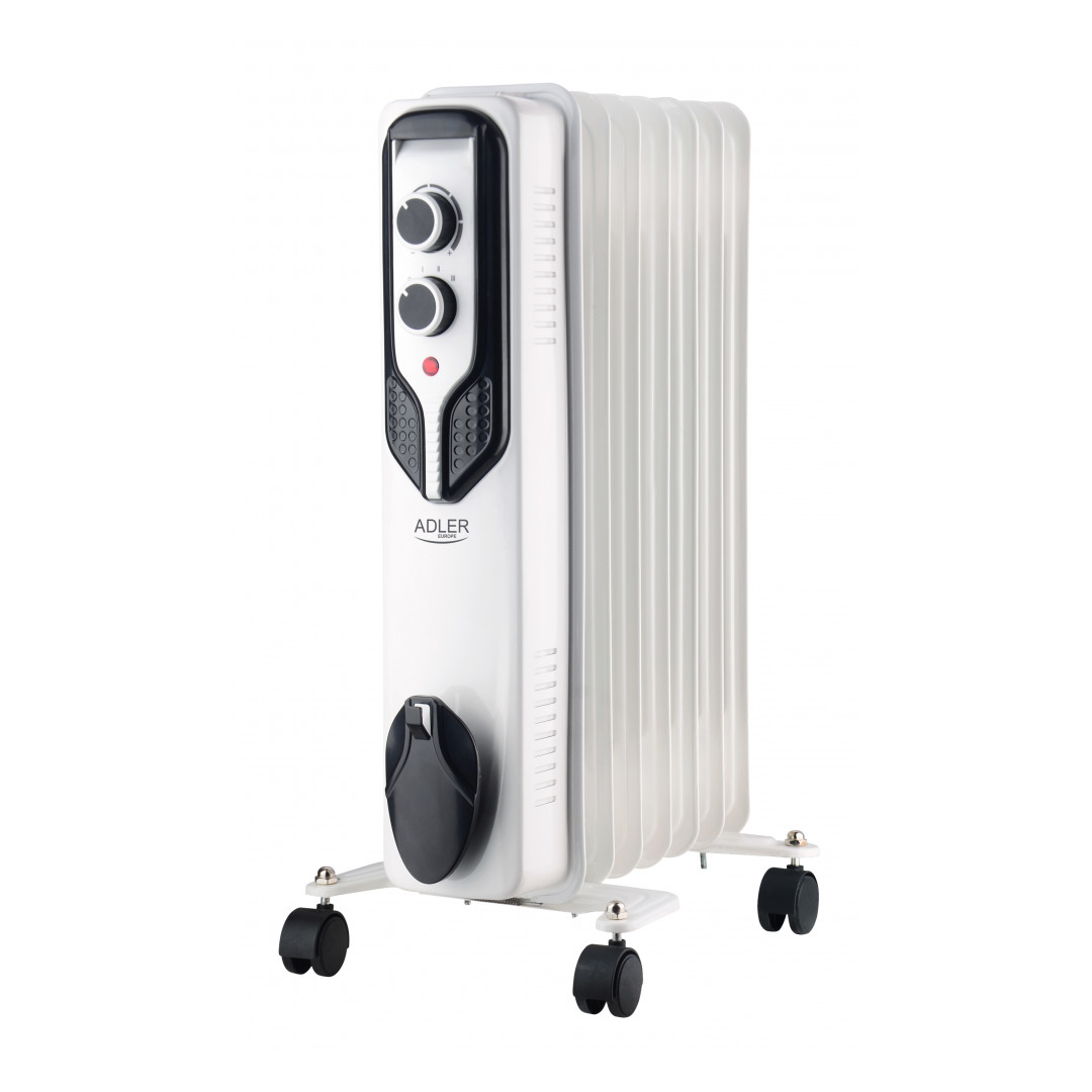 Adler AD 7815 Elektromos Olajradiátor 7 tagos 1500W - Fehér (AD 7815)