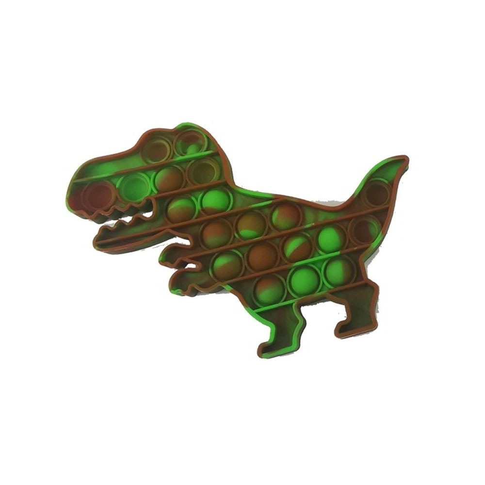 Push Poppers Dinó stresszoldó játék - Barna / Zöld (SV21232)