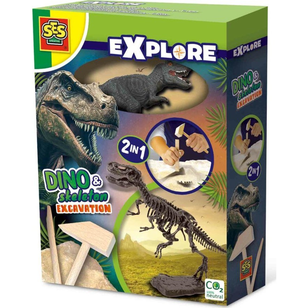 SES Creative Explore Dino and skeleton excavation 2 in 1 - T-rex