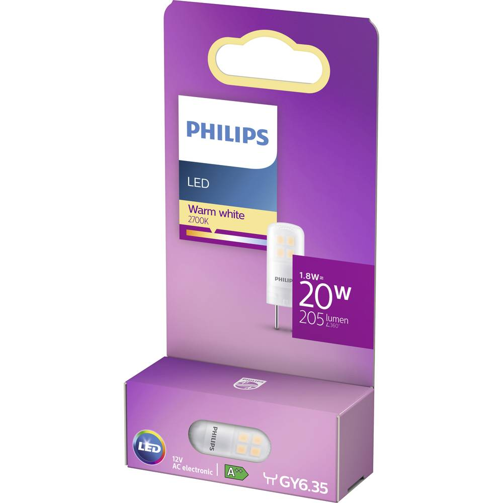 Philips GY6.35 Stift 1.8W LED fényforrás meleg fehér (76791400) (philips76791400)