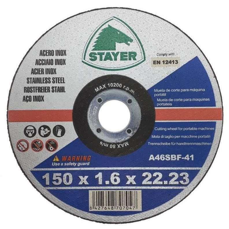 STANDARD T41, fémre vágótárcsa O 150 x 1,6 x 22,23 mm, STAYER (3775.394)