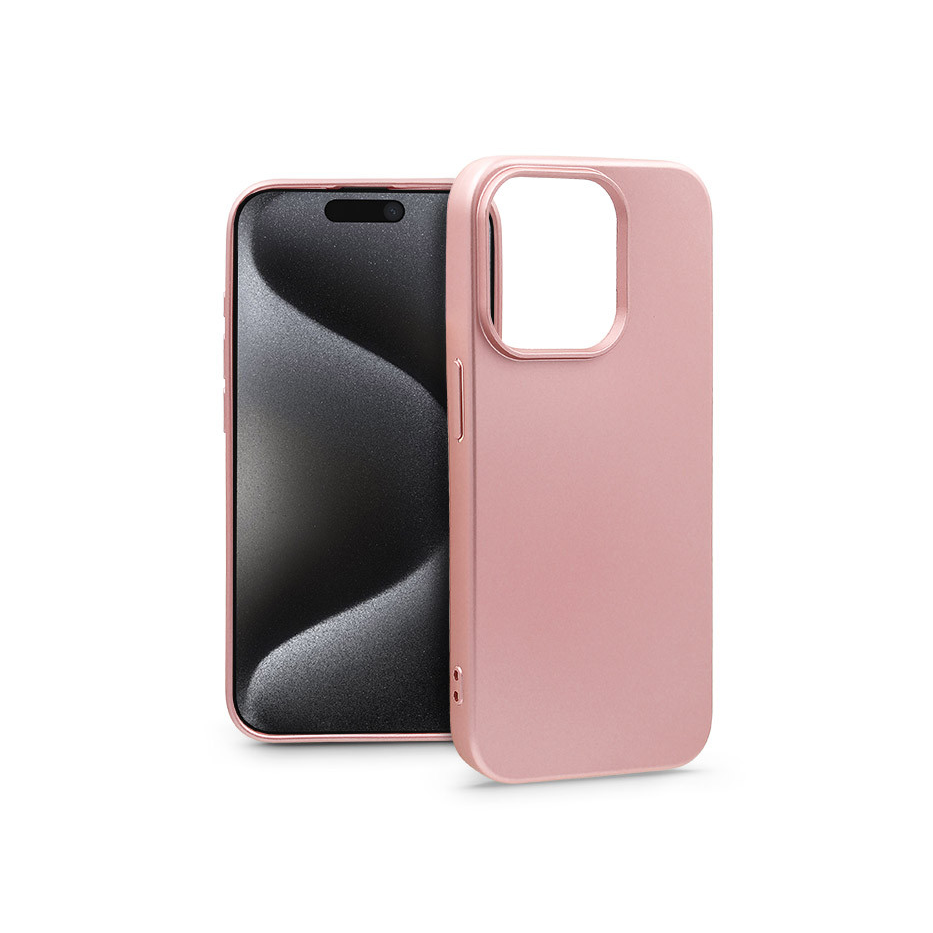 Apple iPhone 15 Pro hátlap - Metallic - pink (PT-6869)