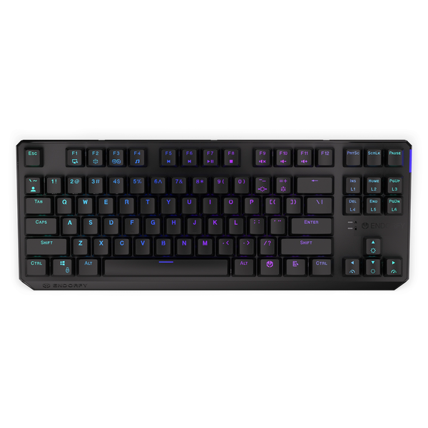 Клавиатура Endorfy Thock TKL Wireless Red Gaming Keyboard, Kailh Box Red Mechanical Switches, Double Shot PBT Keycaps, ARGB, Hot-swappable switches, Connections: BT/2.4GHz/USB, 2 Year Warranty EY5A080