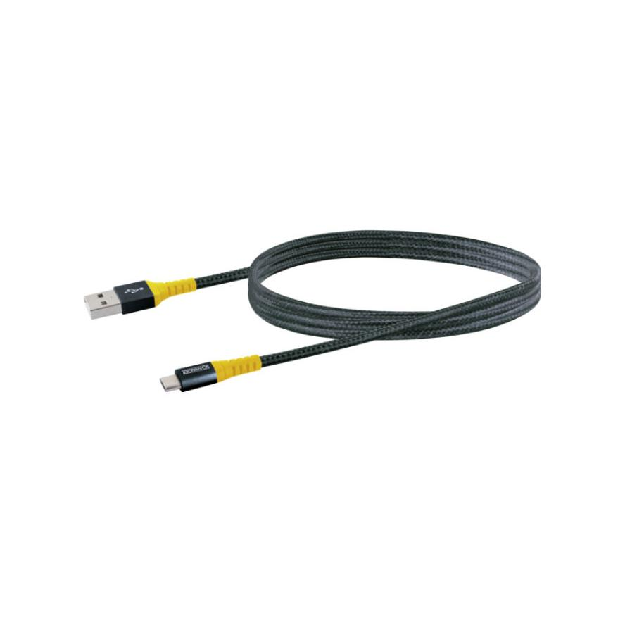 Schwaiger USB 2.0 Adat- és töltőkábel 1.2m - Fekete/Sárga (WKUM10511)