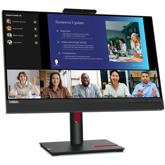 Lenovo ThinkVision T24v-30 LED display 60,5 cm (23.8") 1920 x 1080 pixel Fuld HD Sort