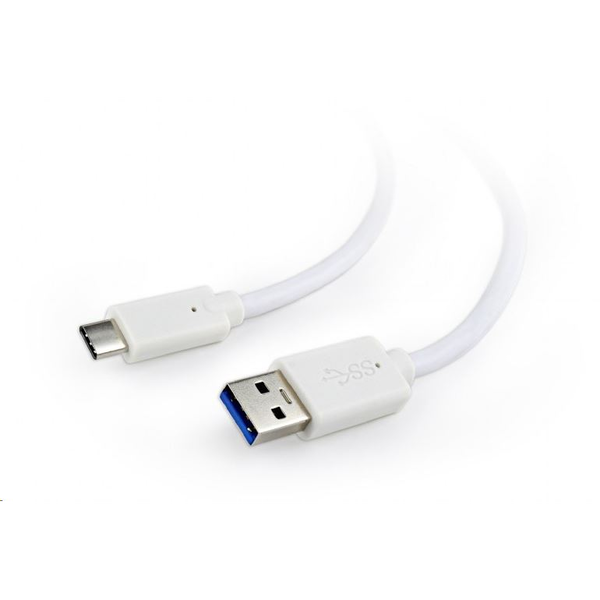 Gembird Cablexpert USB 3.0 AM --> Type-C (AM/CM) kábel 10cm fehér  (CCP-USB3-AMCM-W-0.1M)