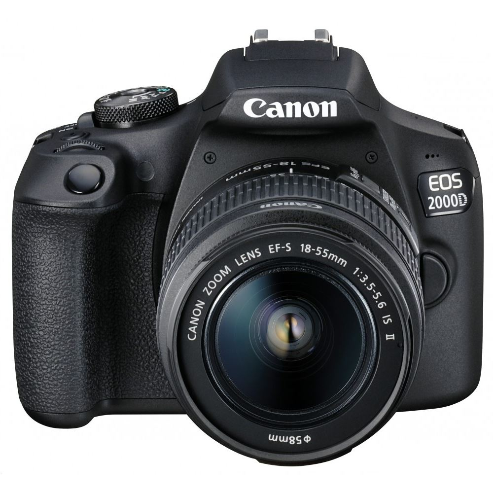 Canon EOS 2000D BK 18-55 IS II EU26 SLR fényképezőgép készlet 24,1 MP CMOS 6000 x 4000 pixelek Fekete (2728C003)