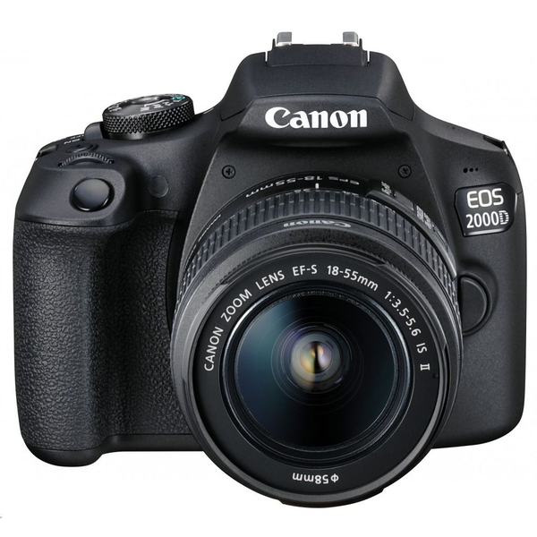 Canon EOS 2000D BK 18-55 IS II EU26 SLR kamerasæt 24,1 MP CMOS 6000 x 4000 pixel Sort