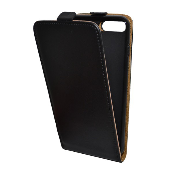 Калъф за Apple iPhone 7+ Plus 5.5/Apple iPhone 8+ Plus 5.5, Кожа/Силикон, Flip, С магнит, Черен