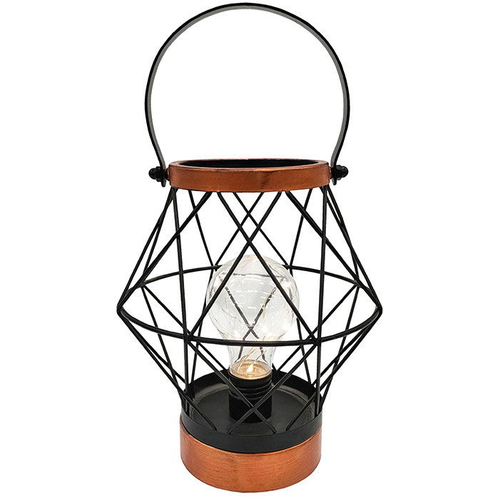 Solight Kovová lucerna se žárovkou micro LED, teplá bílá, 3 × AA, 20 cm (WO3105)