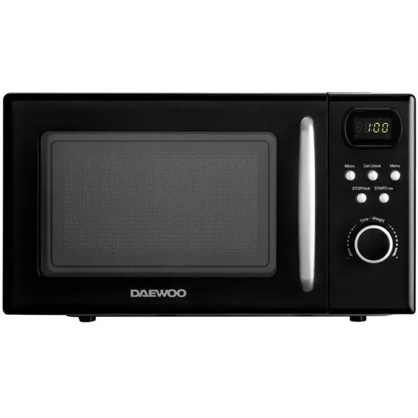 Daewoo KOR-6S2BK 20 literes 700W digitális mikrohullámú sütő, fekete
