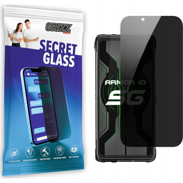  GrizzGlass Szkło prywatyzujące GrizzGlass SecretGlass Ulefone Armor 10 5G