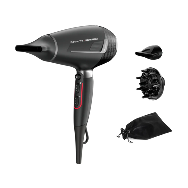 Rowenta K/Pro Stylist CV888L haardroger 2200 W Zwart, Chroom