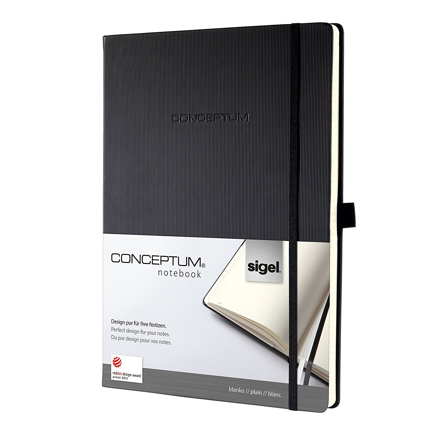 Sigel Conceptum 194 lapos A4 sima jegyzetfüzet -Fekete (CO110)