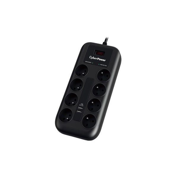 CyberPower Tracer III P0820SUF0-FR protezione da sovraccarico Nero 8 presa(e) AC 200 - 250 V 1,8 m