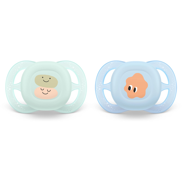 Philips AVENT SCF075/14 ciuccio per bambino Ciuccio classico Ortodontico Silicone Blu, Verde