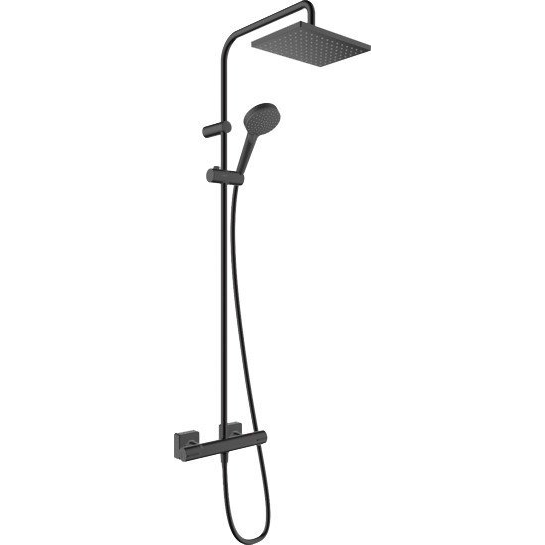 Hansgrohe Vernis Shape Zuhanyrendszer, Termosztáttal - Matt Fekete 26286670 (26286670)