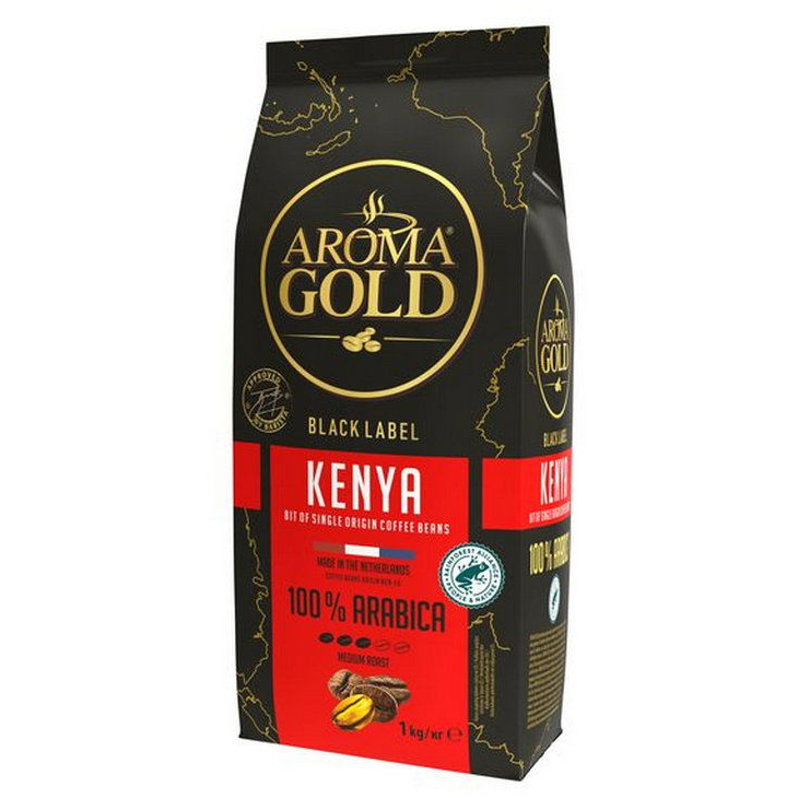 Aroma Gold Black Label Kenya, szemes, 1000 g (4771632001197)