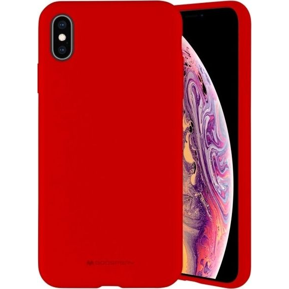 Mercury Silicone Apple iPhone 12/12 Pro szilikon tok, piros (110849)