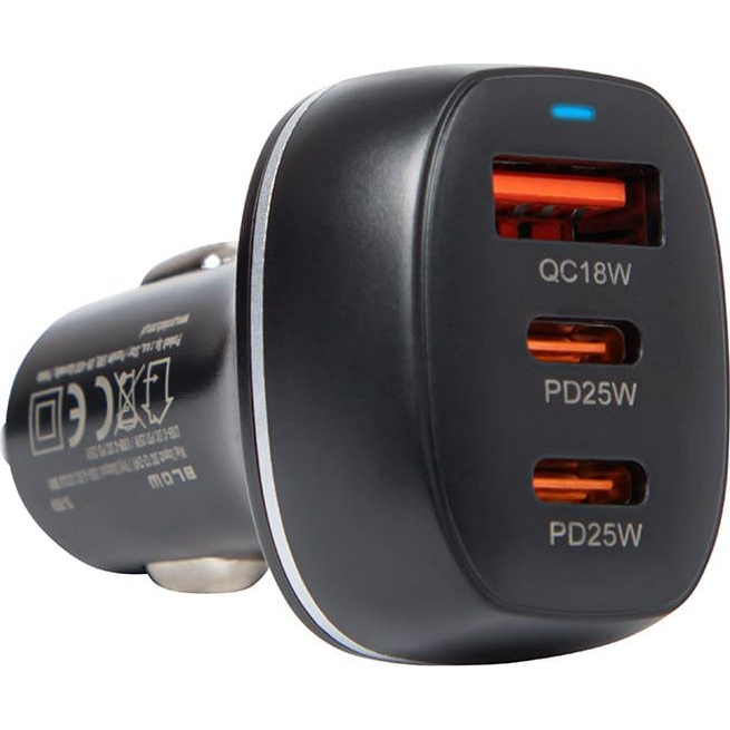 75-787# Autótöltő G50C 3X USB-A+2XUSB-C 50W