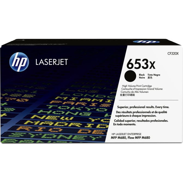 HP 653X High Yield Black Original LaserJet Toner Cartridge tonercartridge 1 stuk(s) Origineel Zwart