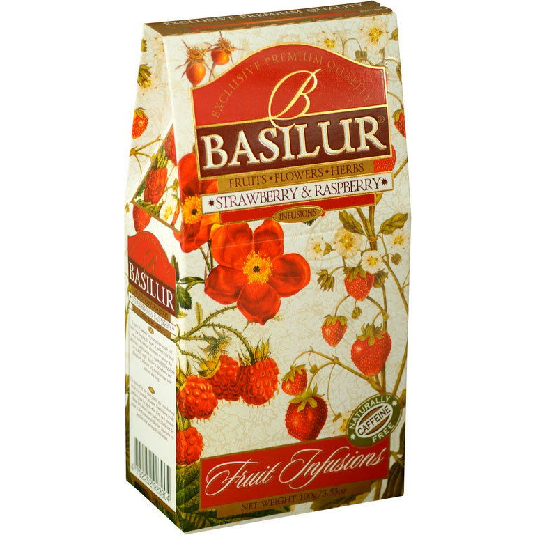BASILUR Fruit Strawberry & Raspberry papír 100 g (4792252923904)