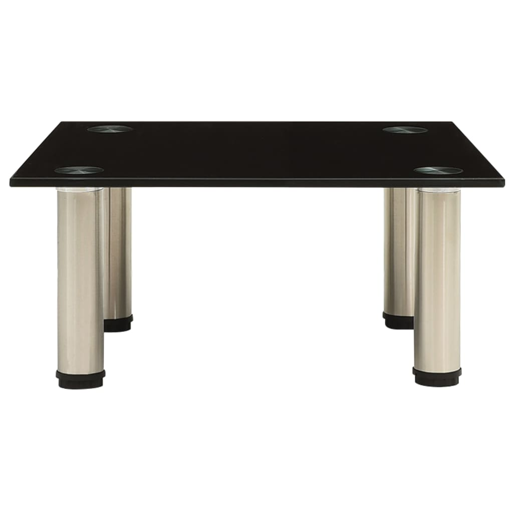 fekete edzett üveg TV-állvány 40 x 35 x 17 cm (322758)