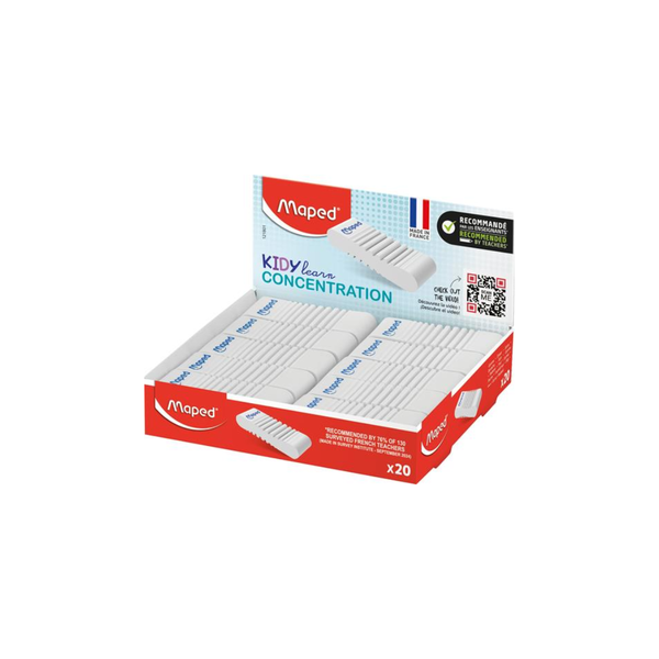 Maped Kidy Learn Concentration Radír ceruzához display (20 db/csomag)