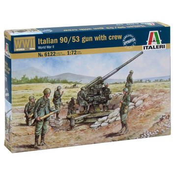 Italeri: II. világháborús olasz légvédelmi ágyú és kezelőszemélyzete, 1:72 (6122s) (6122s)